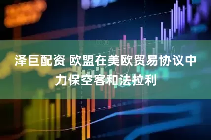 泽巨配资 欧盟在美欧贸易协议中力保空客和法拉利
